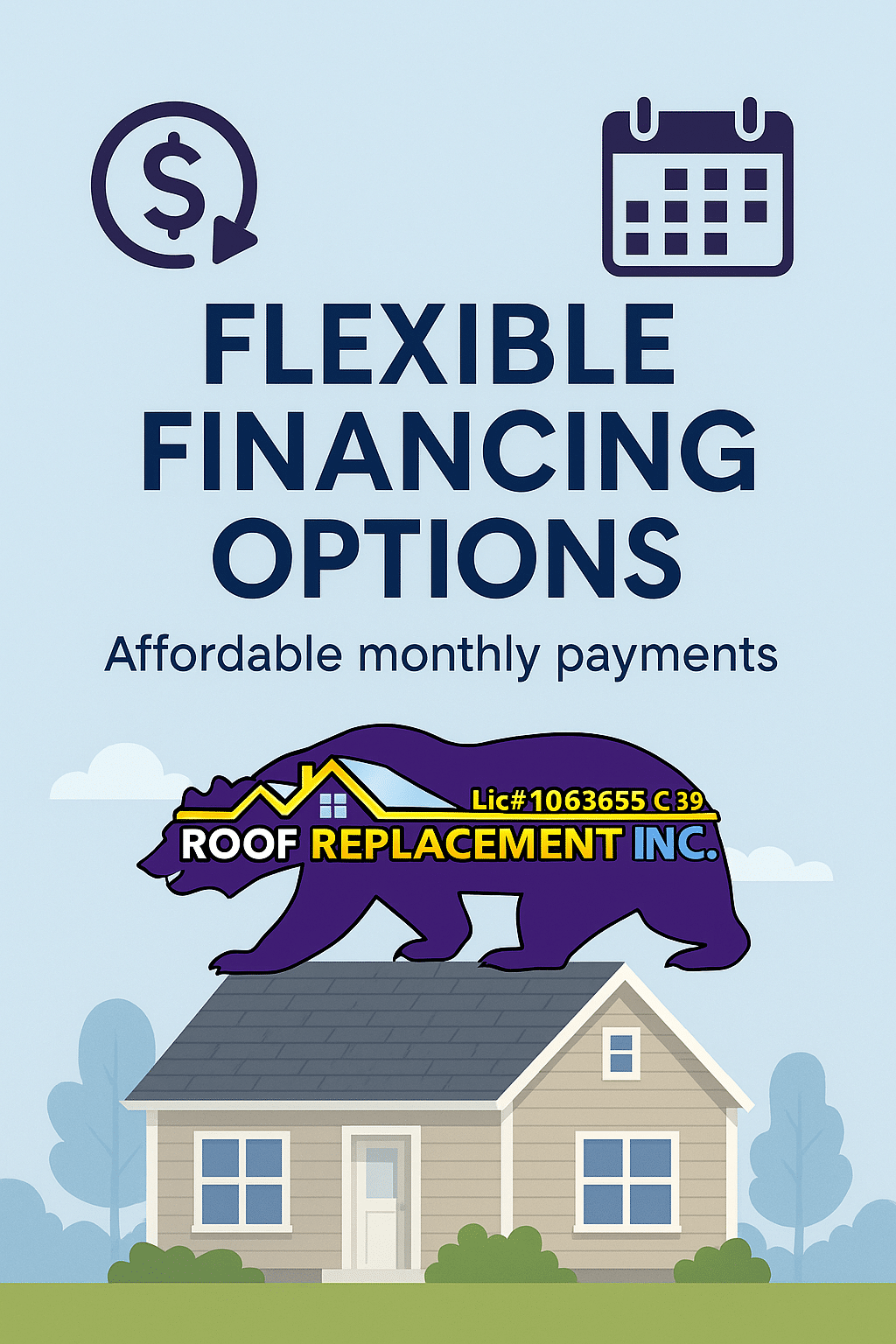 Roof replacement financing options, monthly payments available. Roof replacement financing options, monthly payments available.
