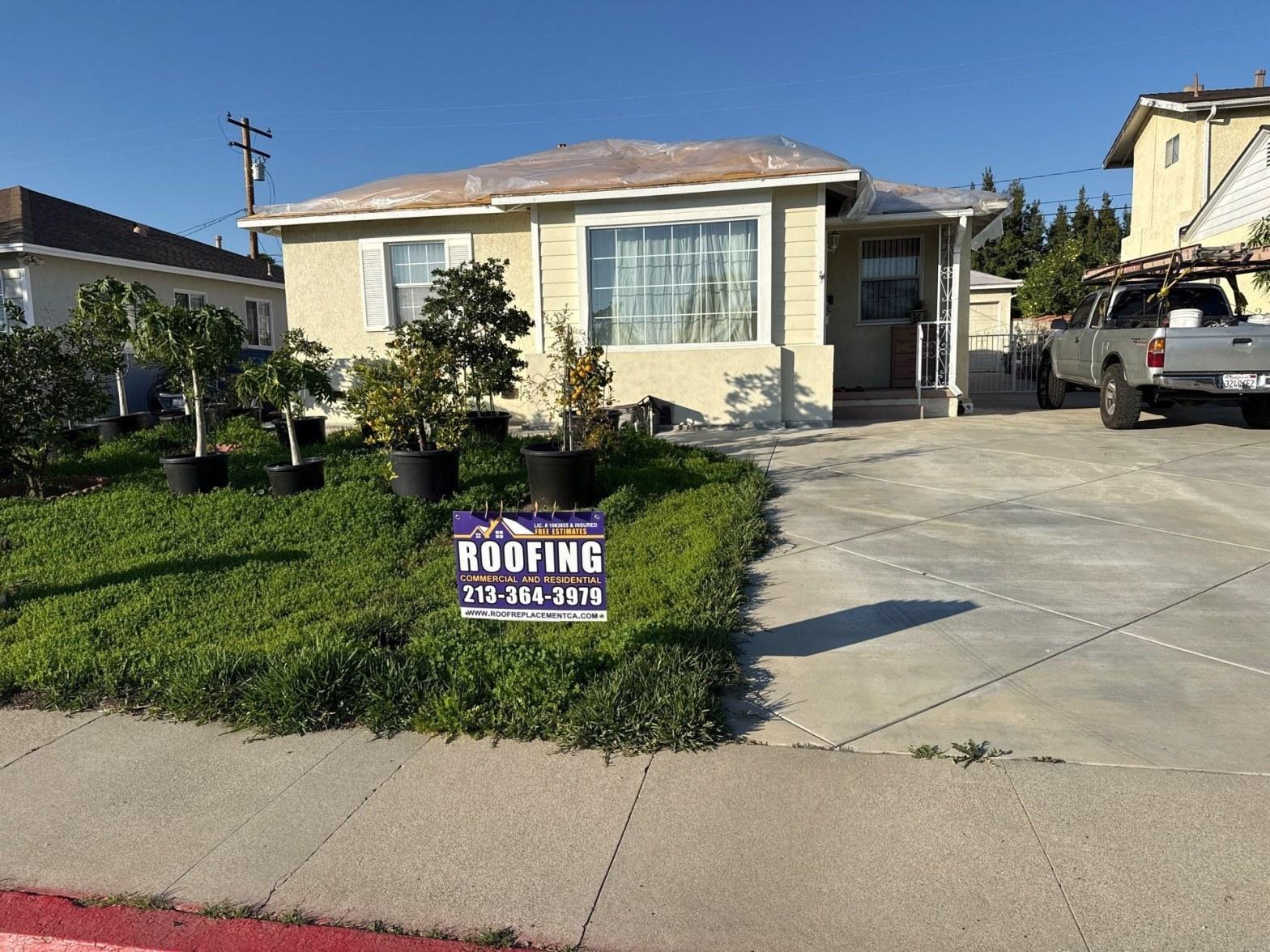 Completed roof repair work at Roof Replacement Inc